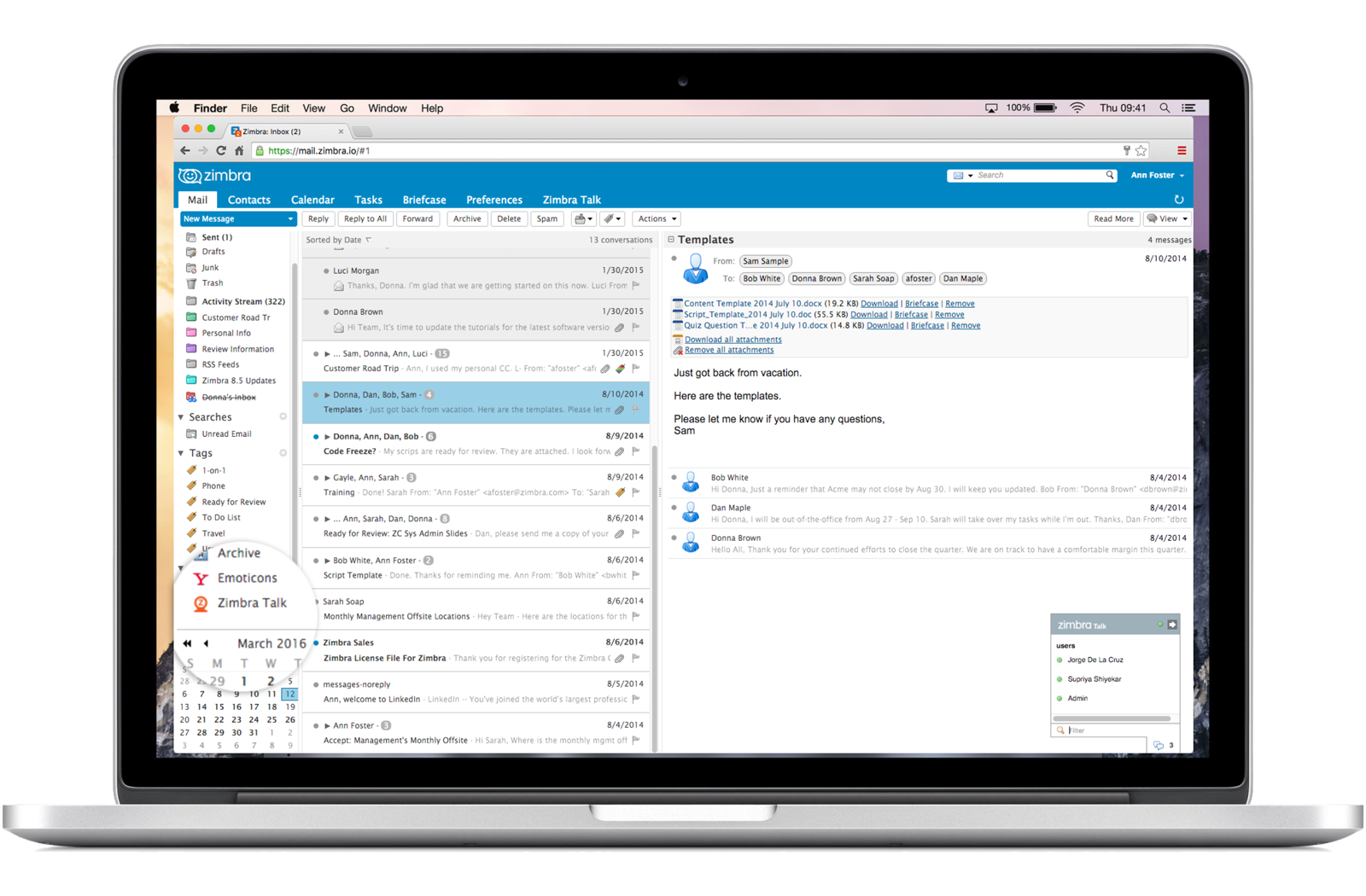zimbra talk - categorie